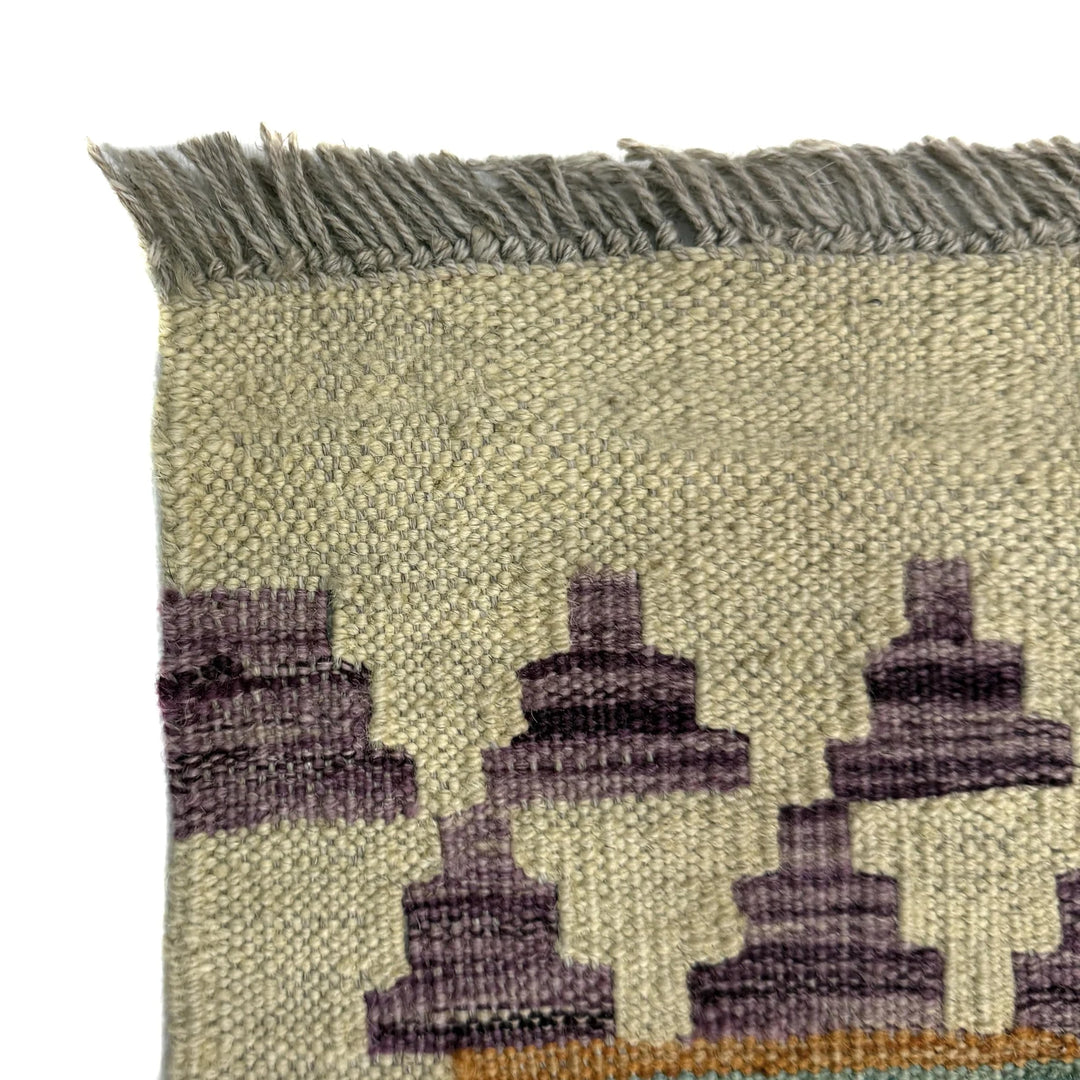 Afghan Vegetable Kilim Rug 4' 6" x 6' 7" Flat-Weave | No. AL291021