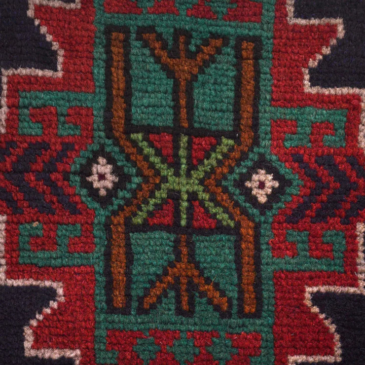 Afghan Baluchi Rug 4' 2" x 6' 5" Hand-Knotted | No. AL29126