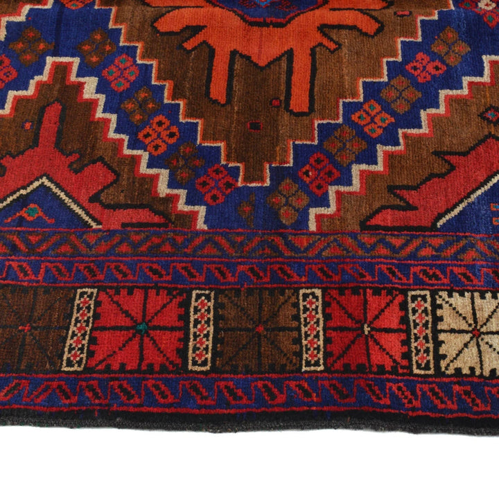 Afghan Baluchi Rug 4' 3" x 6' 1" Hand-Knotted | No. AL29168