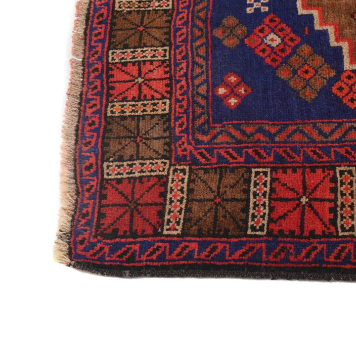 Afghan Baluchi Rug 4' 3" x 6' 1" Hand-Knotted | No. AL29168