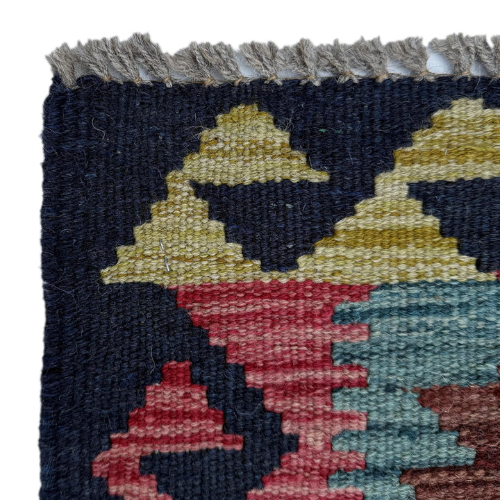 Afghan Vegetable Kilim Rug 2' 10" x 3' 11" Flat-Weave | No. AL29245