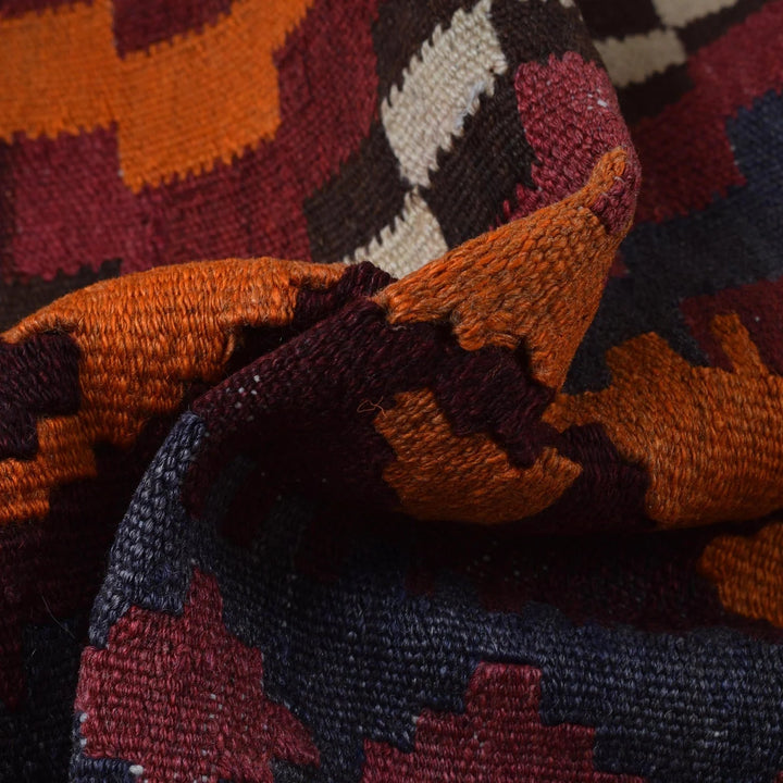 Red Afghan Maimana Kilim Rug 8' 4" x 12' 5" Flat-Weave | No. AL29256