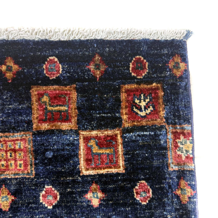 Multicolor Afghan Shikargah Rug 5' 10" x 7' 6" Hand-Knotted | No. AL29285