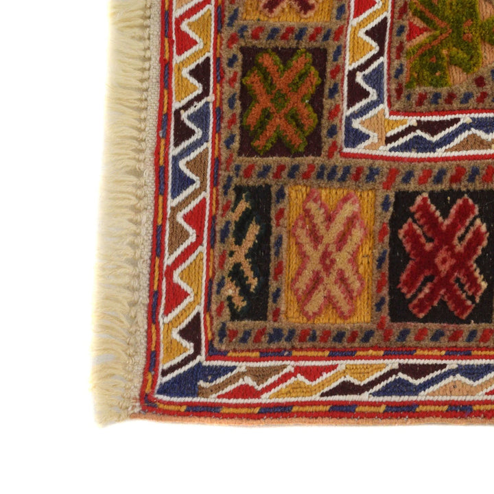 Afghan Nakhunak Kilim Rug 2' 8" x 3' 8" Flat-Weave | No. AL29312