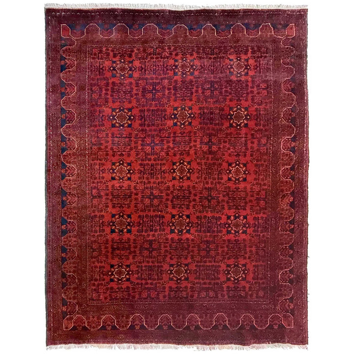 Red Afghan Khal Mohammadi Rug 5' 3" x 6' 3" Hand-Knotted | No. AL293169