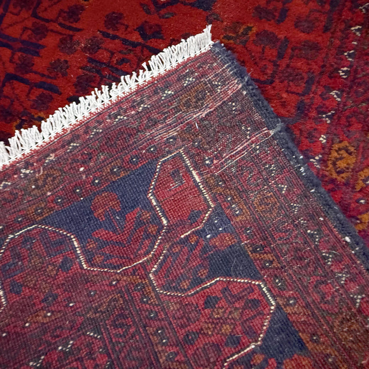 Red Afghan Khal Mohammadi Rug 5' 3" x 6' 3" Hand-Knotted | No. AL293169