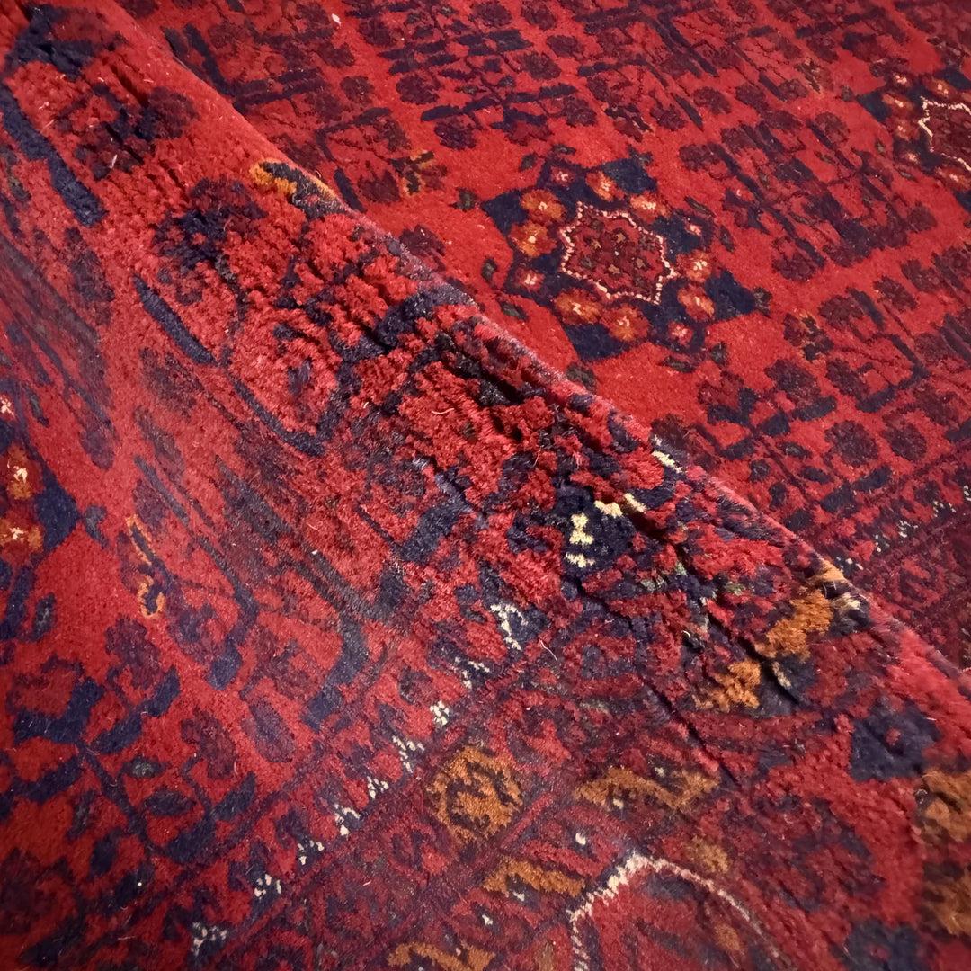 Red Afghan Khal Mohammadi Rug 5' 3" x 6' 3" Hand-Knotted | No. AL293169