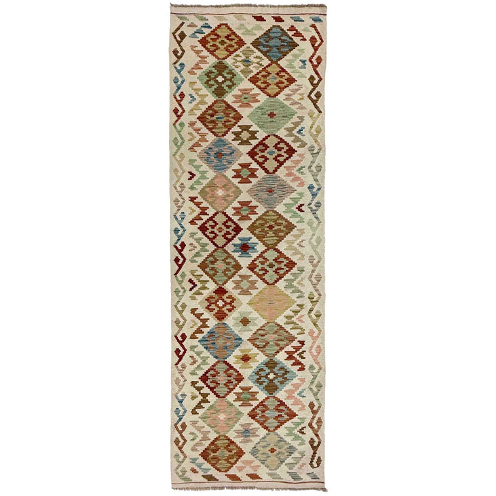 Afghan Kilim Rug 2' 10" x 9' 5" Flat-Weave | No. AL29327