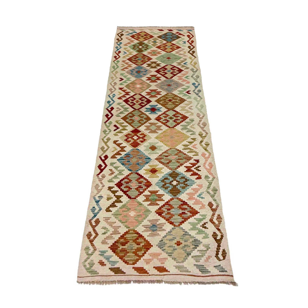 Afghan Kilim Rug 2' 10" x 9' 5" Flat-Weave | No. AL29327
