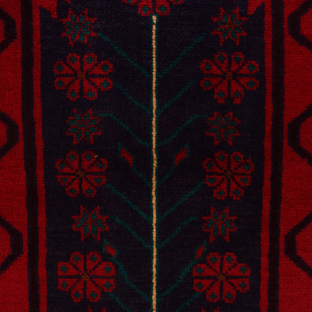 Beige Afghan Baluchi Rug 2' 11" x 4' 9" Hand-Knotted | No. AL29365