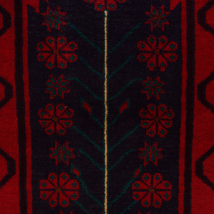 Beige Afghan Baluchi Rug 2' 11" x 4' 9" Hand-Knotted | No. AL29365