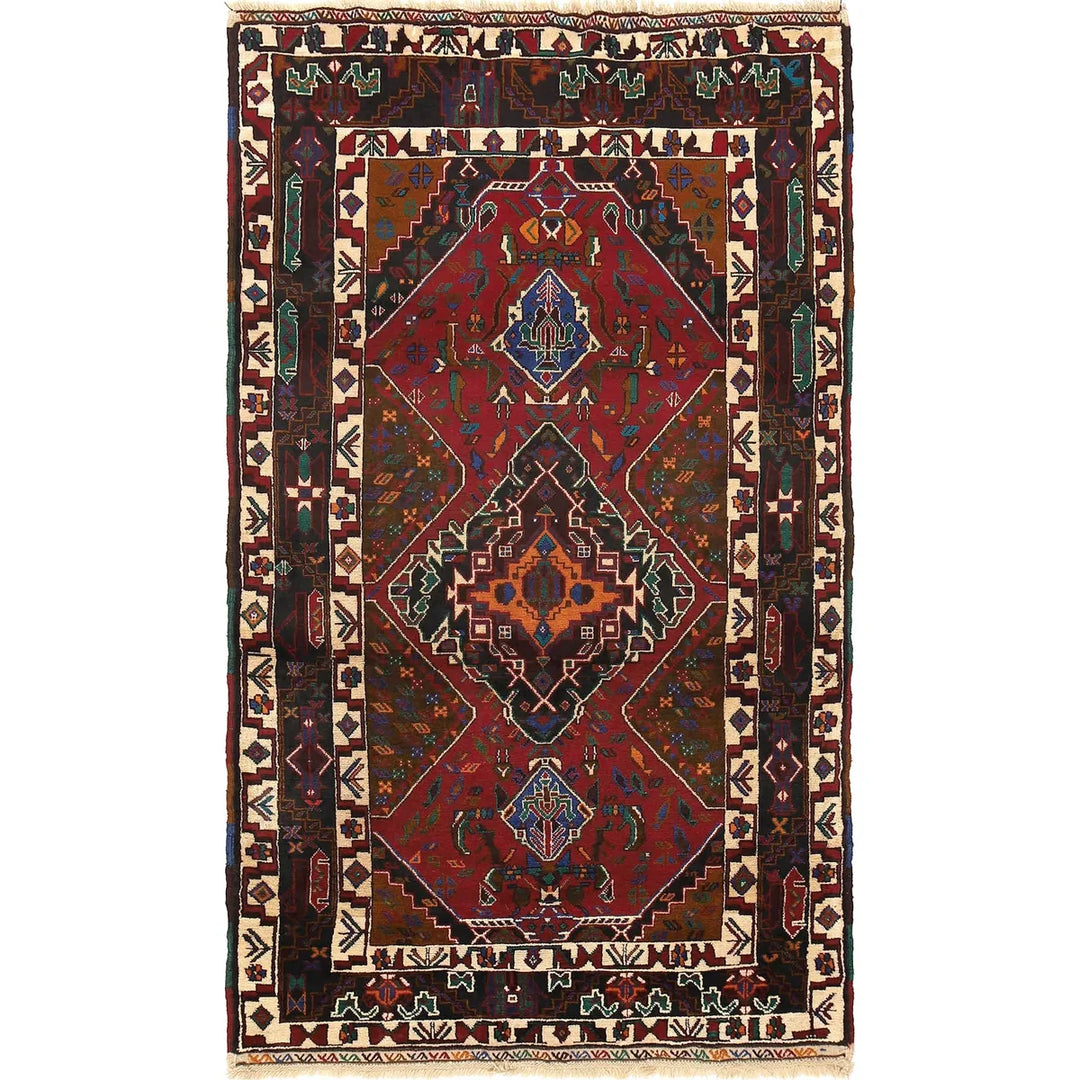 Tribal Baloch Rug 3' 10" x 6' 8" - No. AL29383