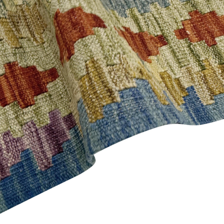 Multicolor Afghan Vegetable Kilim Rug 5' 11" x 7' 9" Flat-Weave | No. AL29451