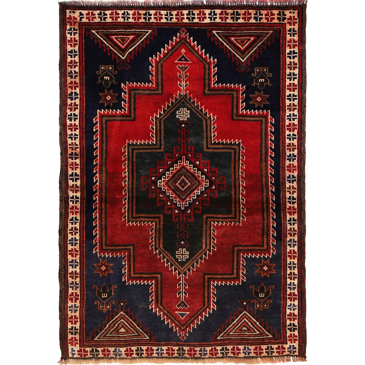 Afghan Baluchi Rug 2' 11" x 4' 3" Hand-Knotted | No. AL29770