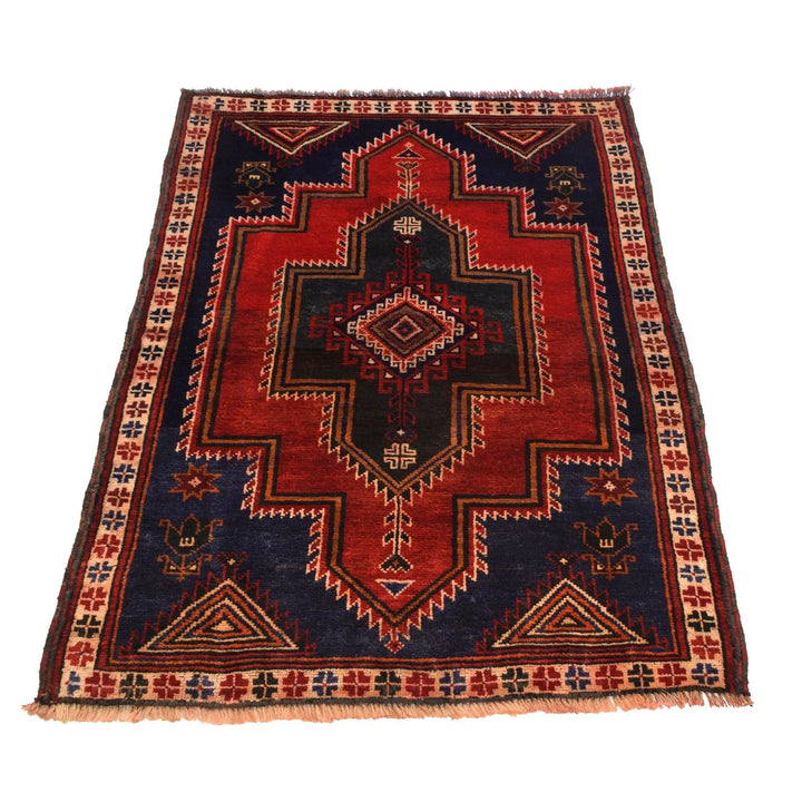 Afghan Baluchi Rug 2' 11" x 4' 3" Hand-Knotted | No. AL29770