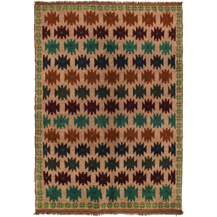 Afghan Baluchi Rug 4' 2" x 6' 1" Hand-Knotted | No. AL29877