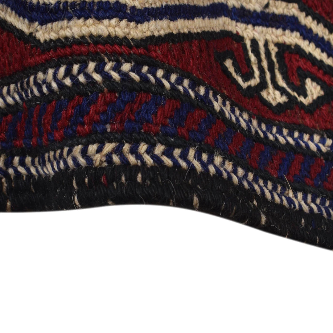 Beige Afghan Saghari Kilim Rug 6' 9" x 9' 4" Flat-Weave | No. AL29881