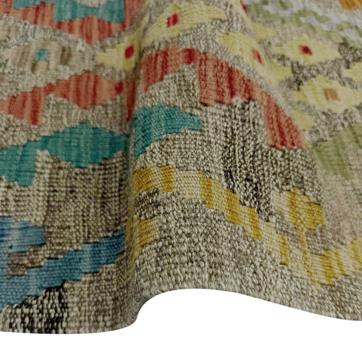 Afghan Vegetable Kilim Rug 3' 0" x 13' 0" Flat-Weave | No. AL298944