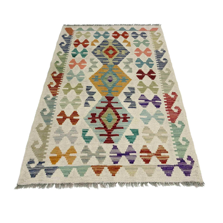Afghan Vegetable Kilim Rug 2' 6" x 4' 0" Flat-Weave | No. AL300568