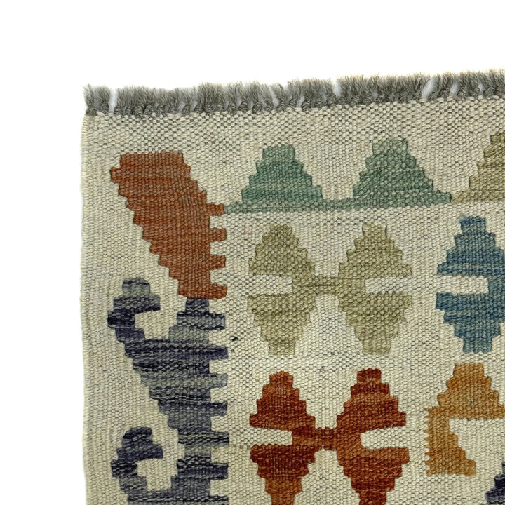 Afghan Vegetable Kilim Rug 2' 6" x 4' 0" Flat-Weave | No. AL300568