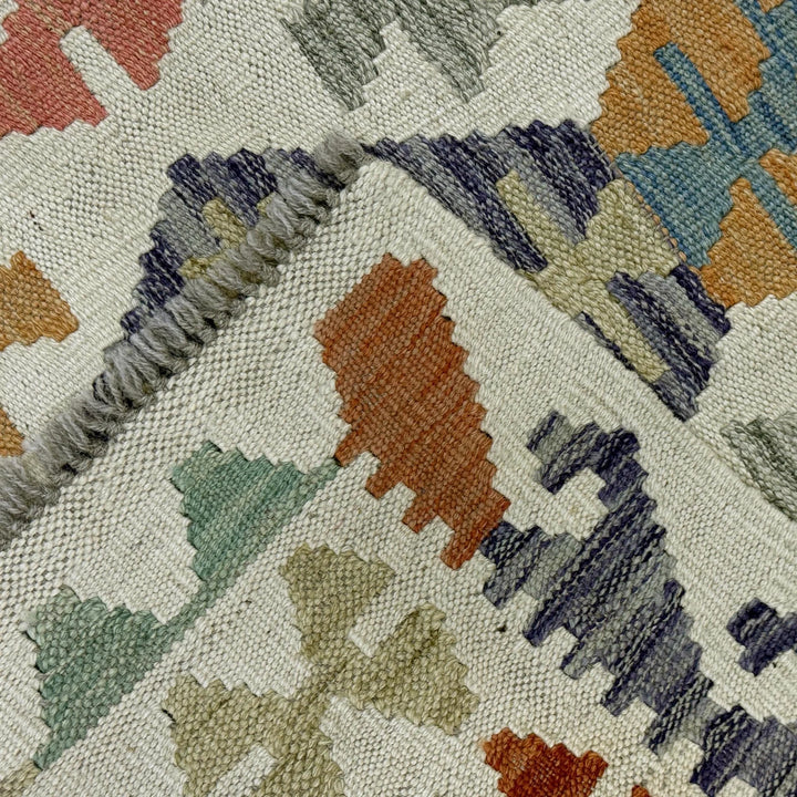 Afghan Vegetable Kilim Rug 2' 6" x 4' 0" Flat-Weave | No. AL300568