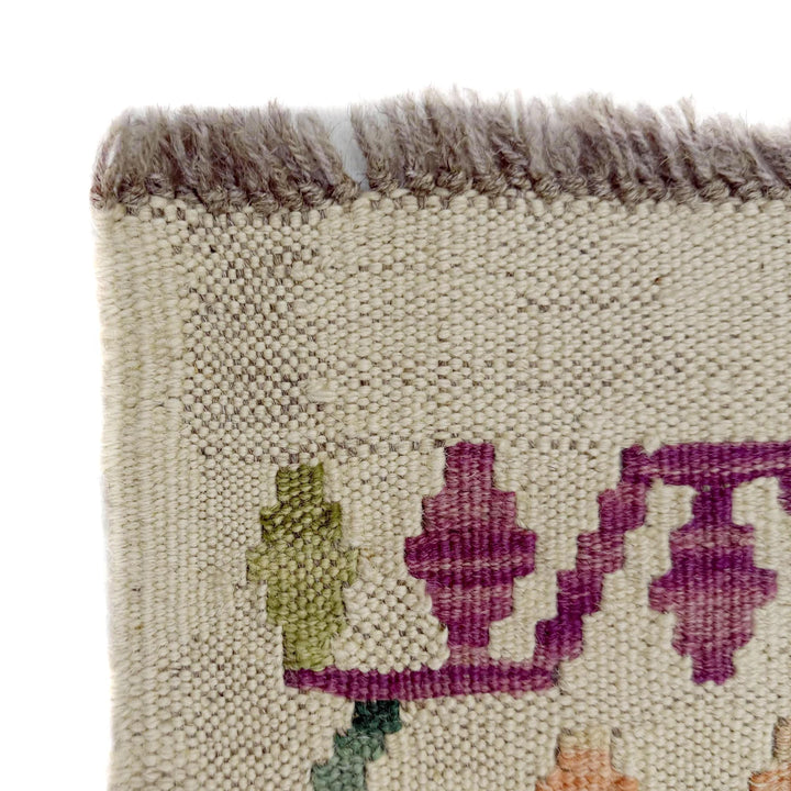 Afghan Vegetable Kilim Rug 5'0" x 6'5" Flat-Weave | No. AL300843