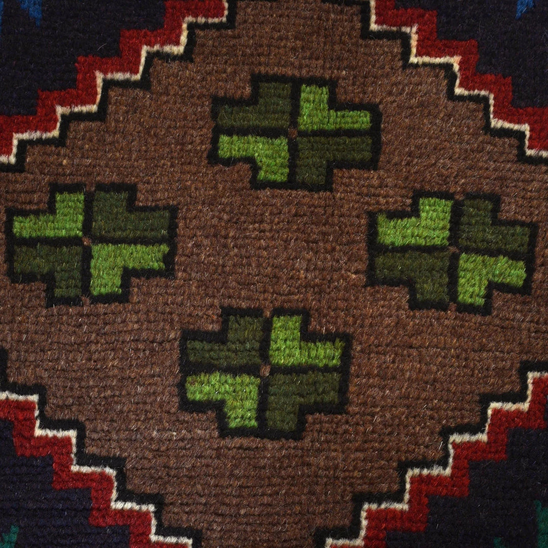 Afghan Baluchi Rug 4' 2" x 6' 5" Hand-Knotted | No. AL30146