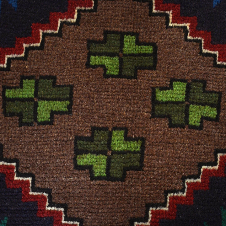Afghan Baluchi Rug 4' 2" x 6' 5" Hand-Knotted | No. AL30146