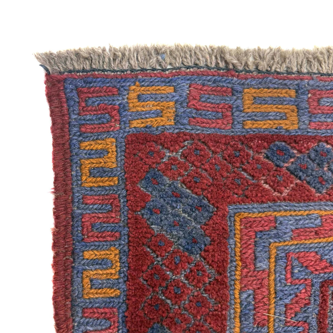 Multicolor Afghan Mashwani Rug 3' 8" x 4' 2" Hand-Knotted | No. AL30215