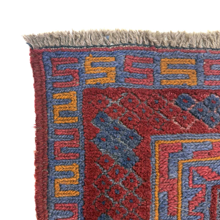 Multicolor Afghan Mashwani Rug 3' 8" x 4' 2" Hand-Knotted | No. AL30215