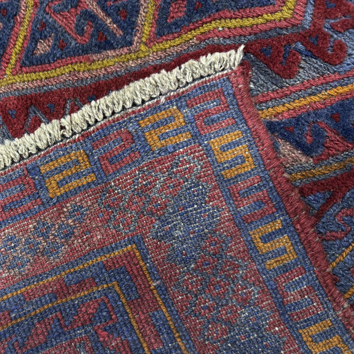 Multicolor Afghan Mashwani Rug 3' 8" x 4' 2" Hand-Knotted | No. AL30215