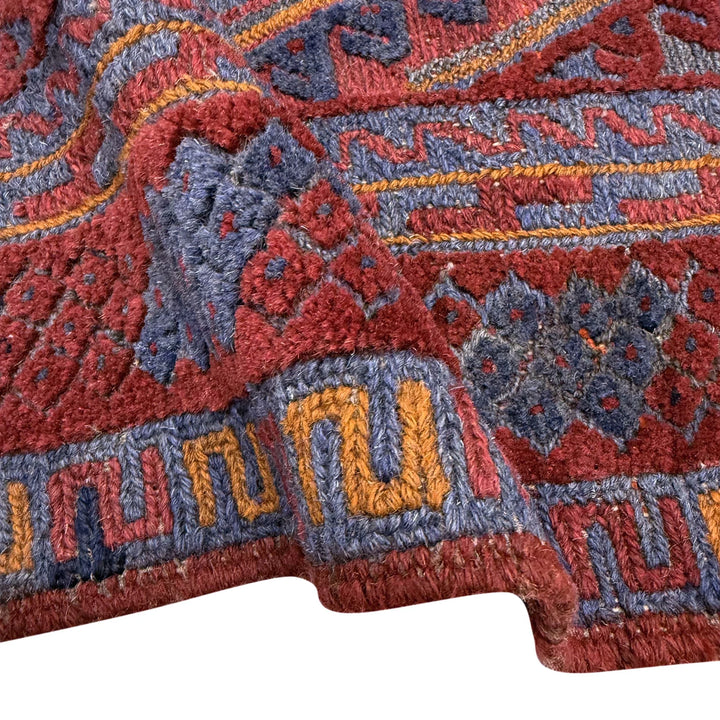 Multicolor Afghan Mashwani Rug 3' 8" x 4' 2" Hand-Knotted | No. AL30215