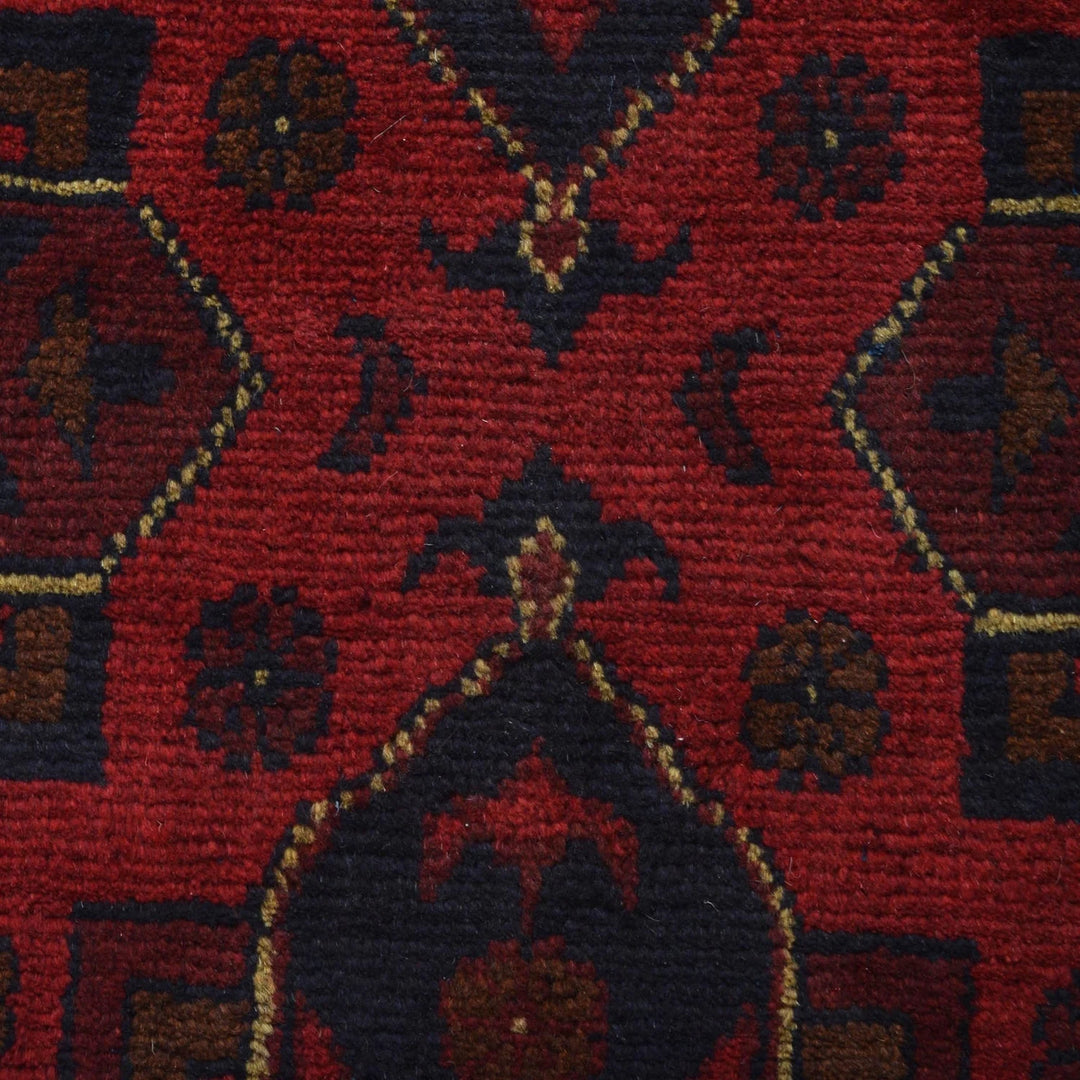 Red Afghan Khal Mohammadi Rug 2' 7" x 9' 4" Hand-Knotted | No. AL30244