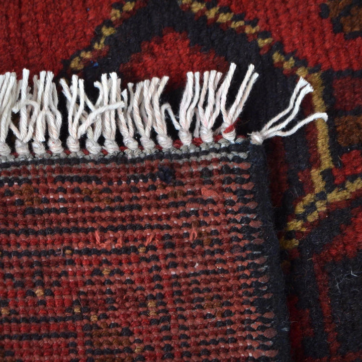 Red Afghan Khal Mohammadi Rug 2' 7" x 9' 4" Hand-Knotted | No. AL30244