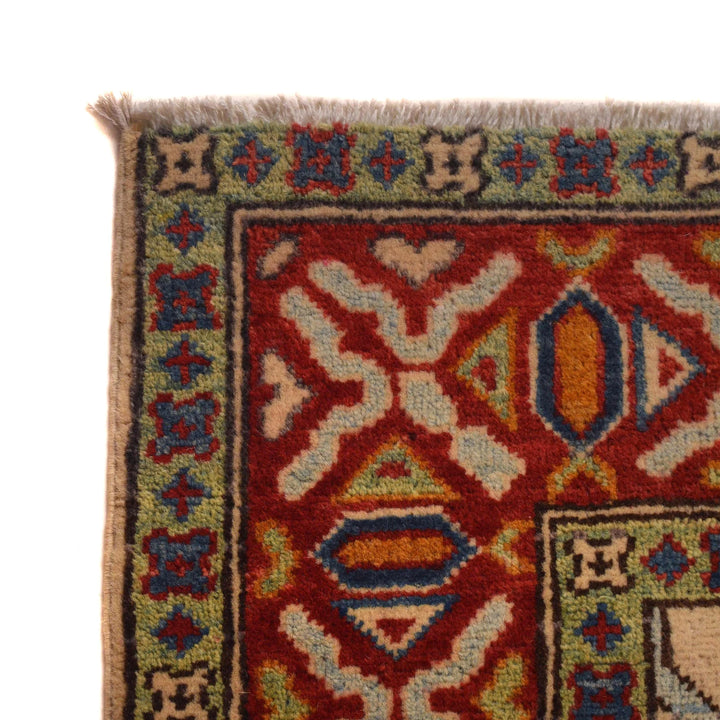 Beige Afghan Mamluk Rug 5' 1" x 6' 5" Hand-Knotted | No. AL30304
