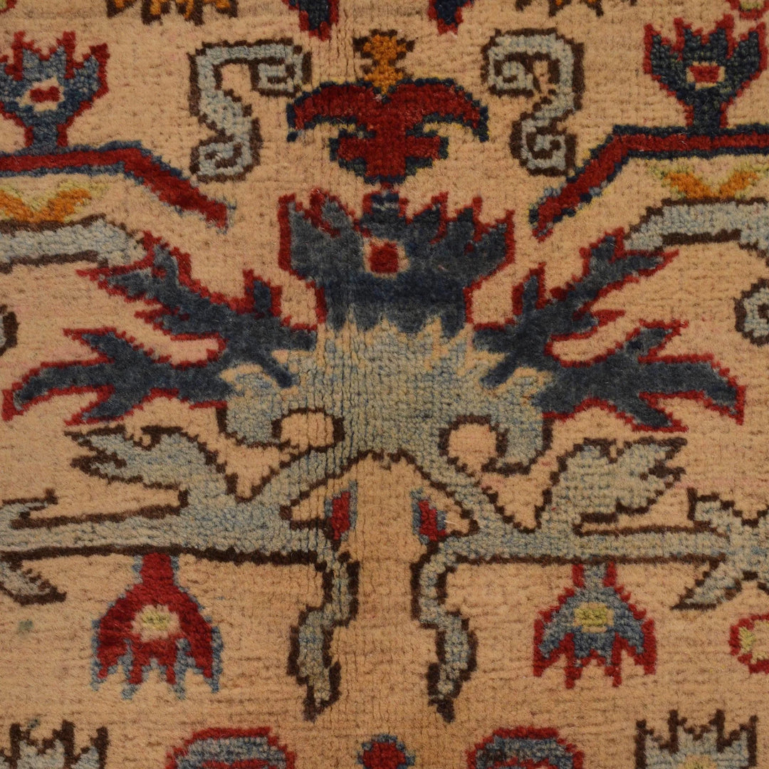Beige Afghan Mamluk Rug 5' 1" x 6' 5" Hand-Knotted | No. AL30304