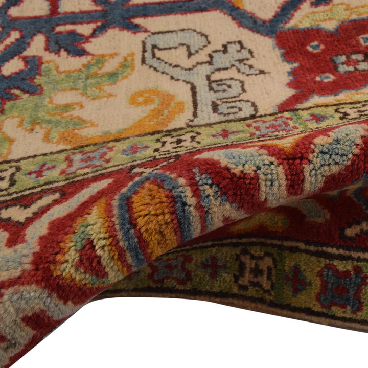 Beige Afghan Mamluk Rug 5' 1" x 6' 5" Hand-Knotted | No. AL30304