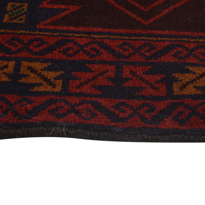 Afghan Baluchi Rug 3' 2" x 4' 10" Hand-Knotted | No. AL30312