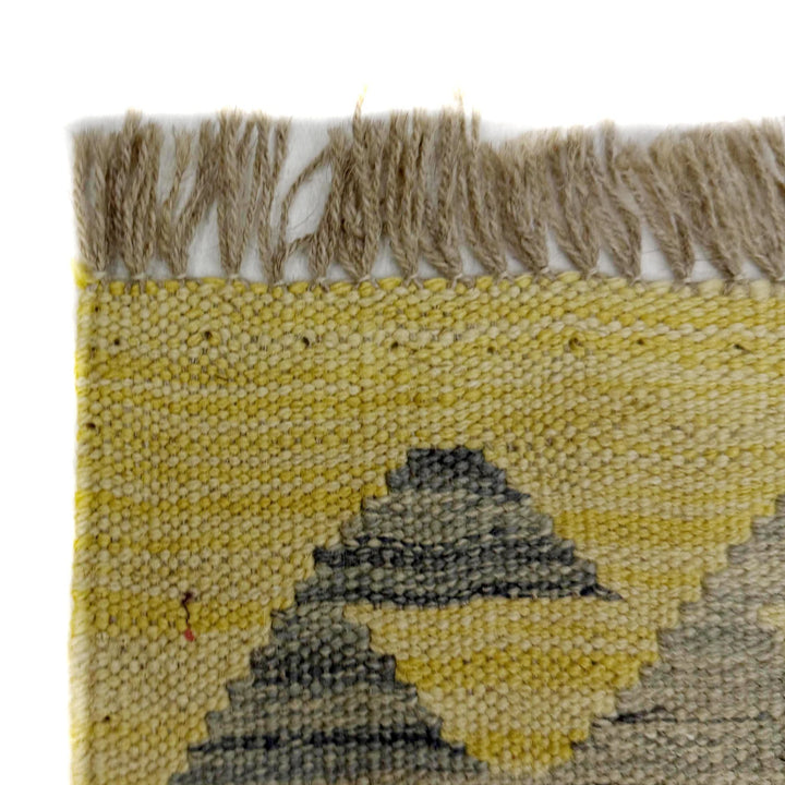 Afghan Vegetable Kilim Rug 2' 8" x 4' 2" Flat-Weave | No. AL303548