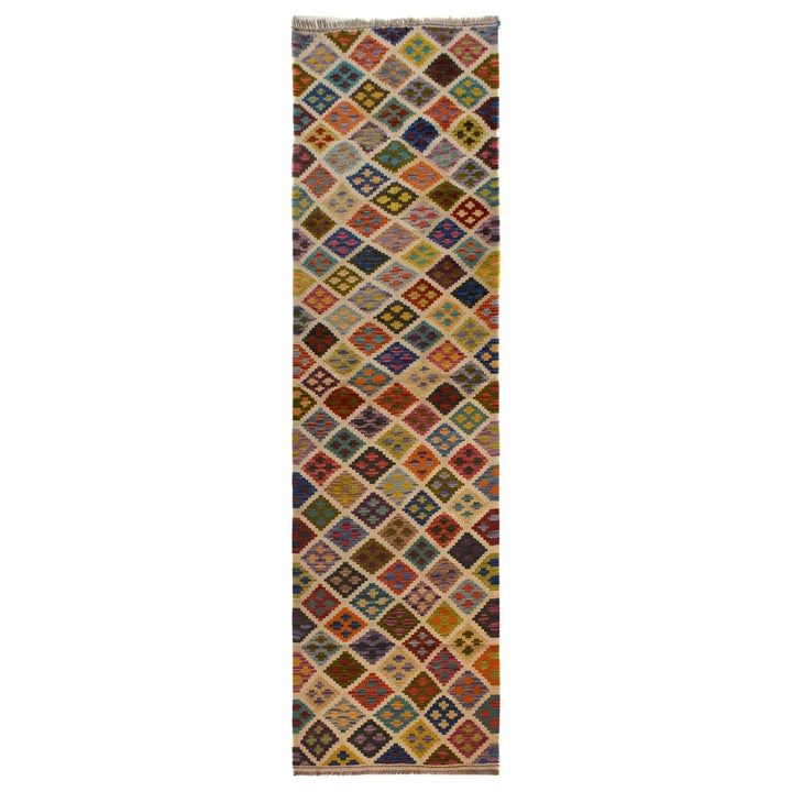 Afghan Kilim Rug 2' 5" x 9' 9" Flat-Weave | No. AL30364