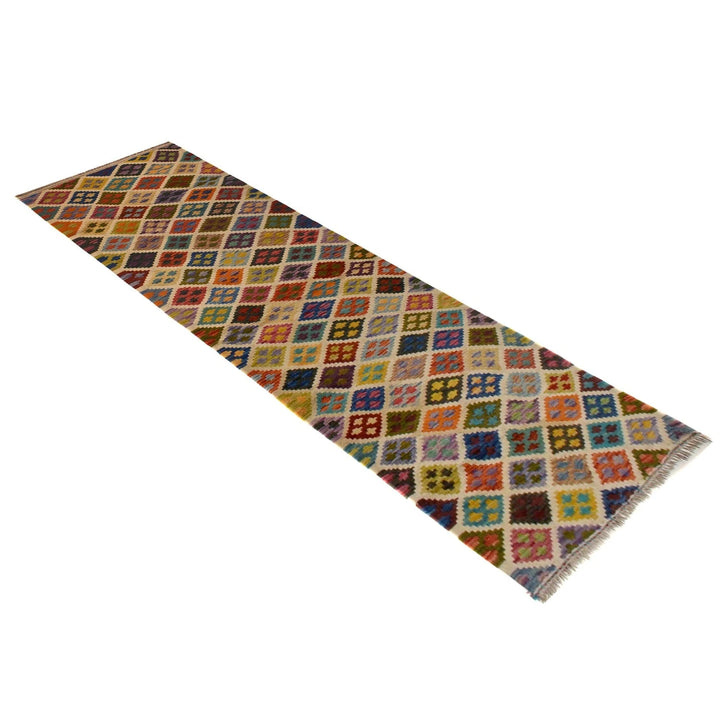 Afghan Kilim Rug 2' 5" x 9' 9" Flat-Weave | No. AL30364