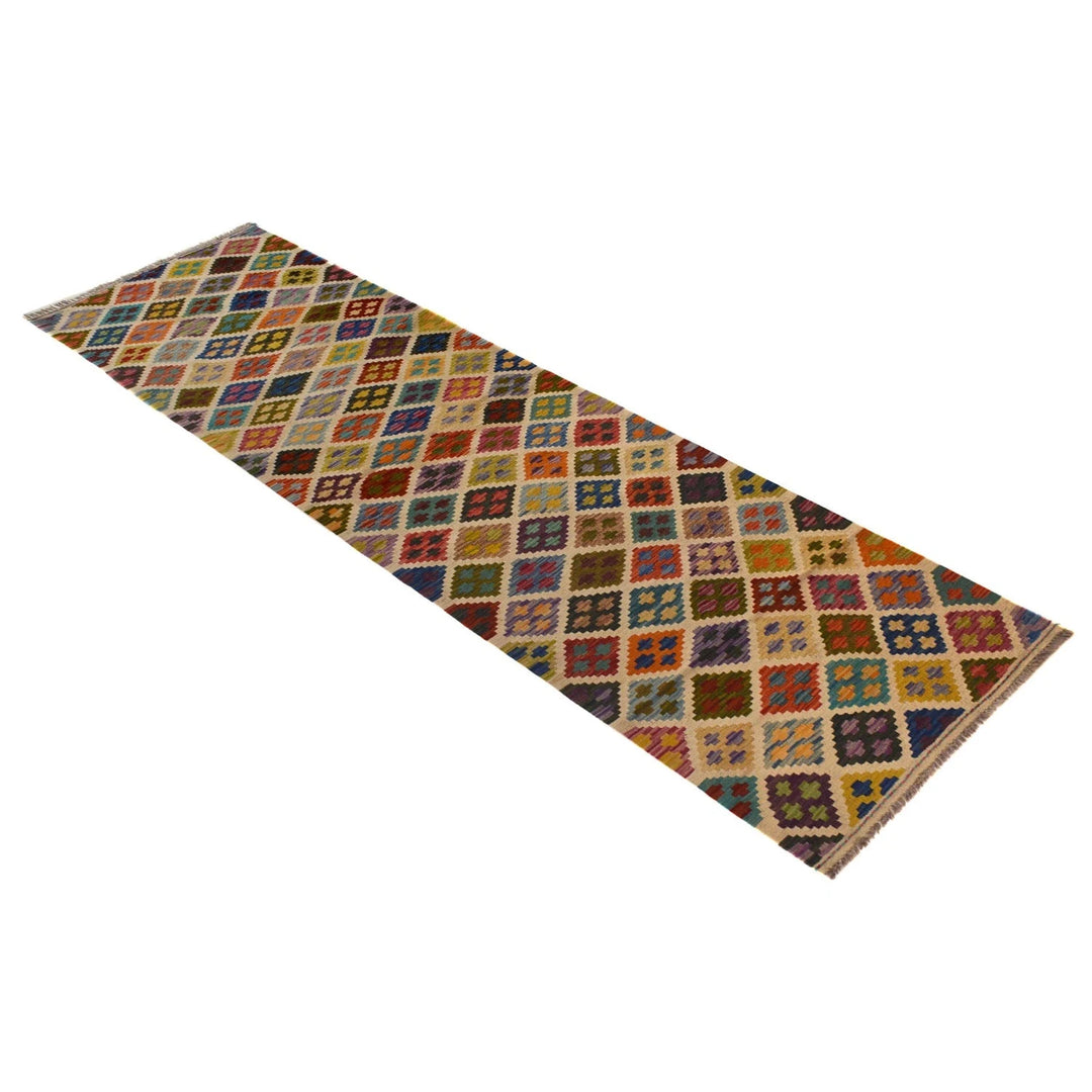 Afghan Kilim Rug 2' 5" x 9' 9" Flat-Weave | No. AL30364