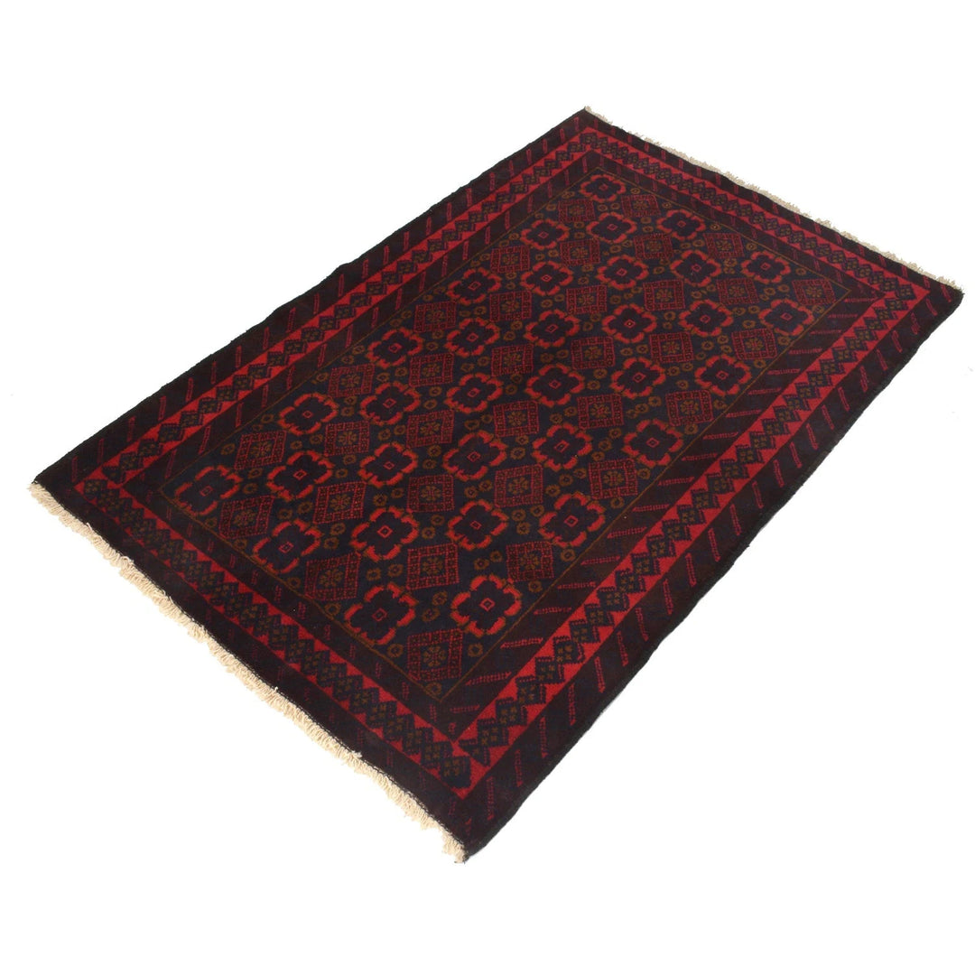 Afghan Baluchi Rug 3' 0" x 4' 5" Hand-Knotted | No. AL30385