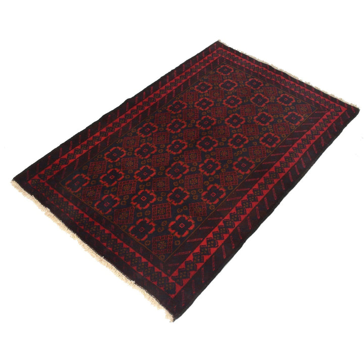 Afghan Baluchi Rug 3' 0" x 4' 5" Hand-Knotted | No. AL30385