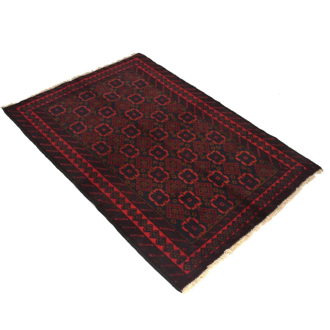 Afghan Baluchi Rug 3' 0" x 4' 5" Hand-Knotted | No. AL30385