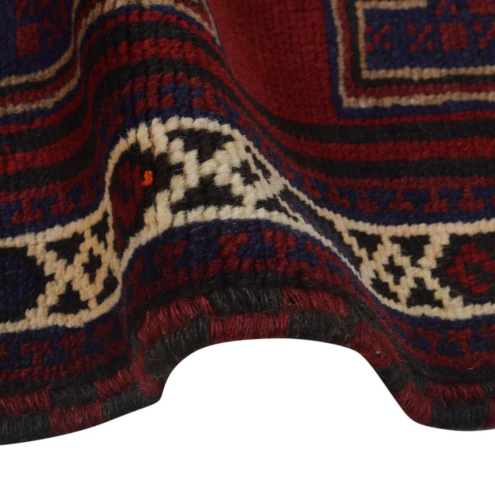 Red Afghan Baluchi Rug 2' 9" x 4' 10" Hand-Knotted | No. AL30405