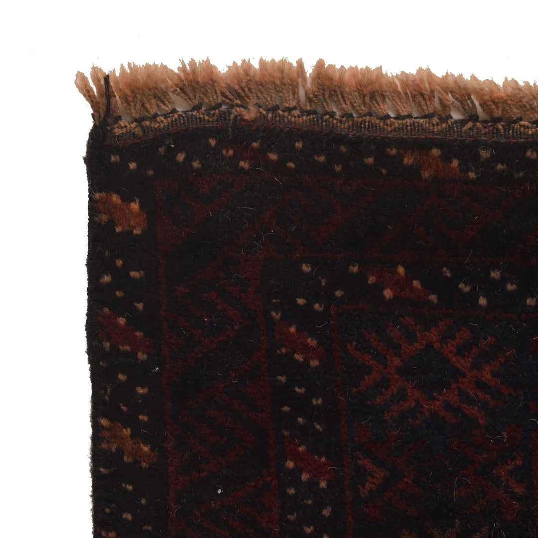 Afghan Baluchi Rug 3'7" x 6'1" Hand-Knotted | No. AL30535