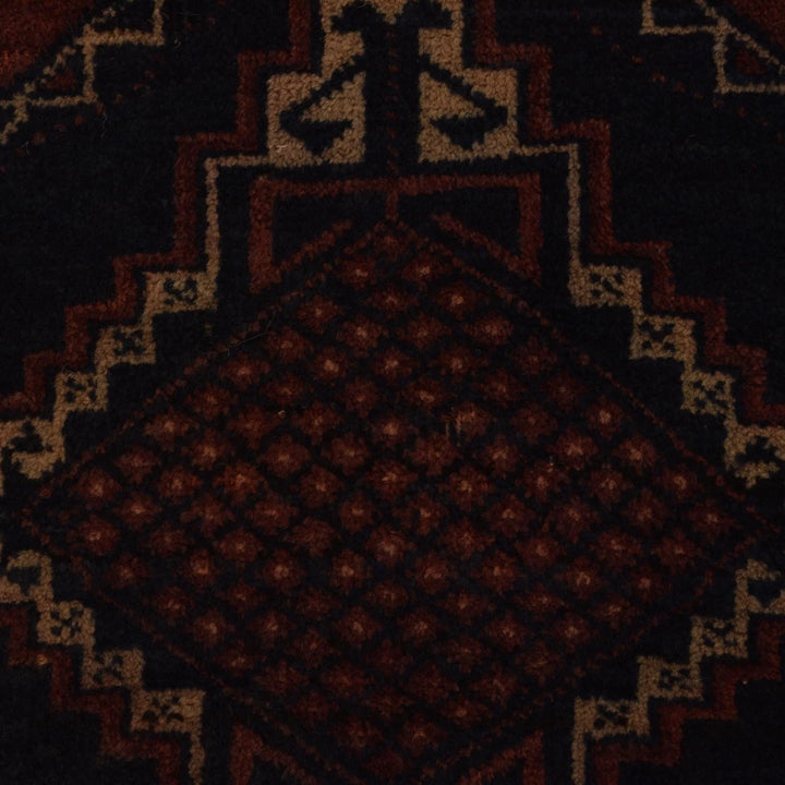 Afghan Baluchi Rug 3'7" x 6'1" Hand-Knotted | No. AL30535