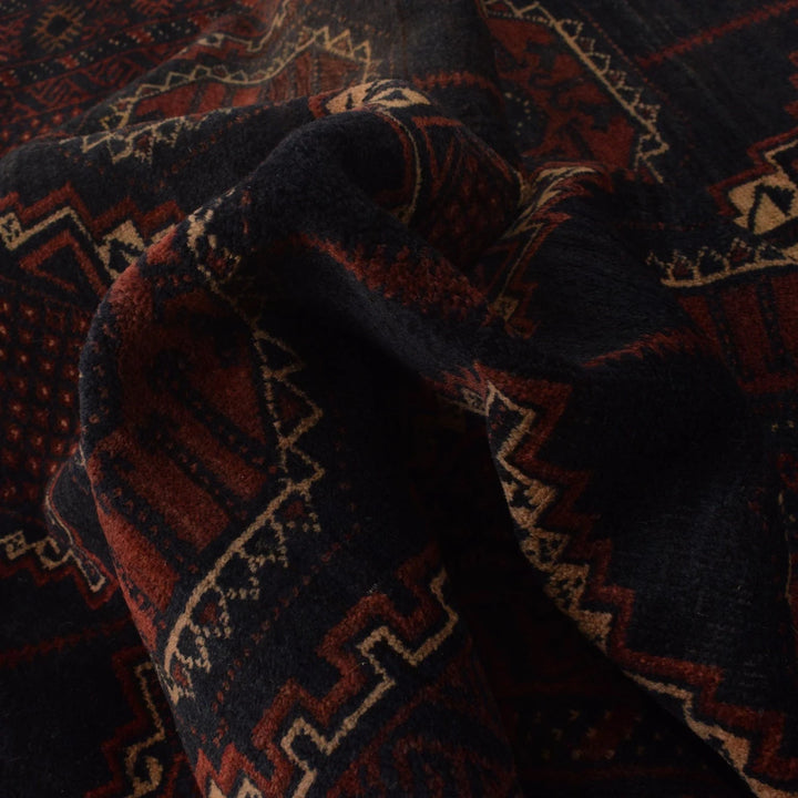 Afghan Baluchi Rug 3'7" x 6'1" Hand-Knotted | No. AL30535