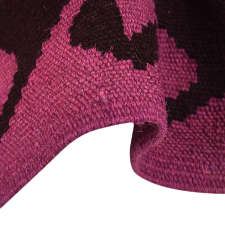 Pink Afghan Overdye Kilim Rug 3' 5" x 4' 8" Flat-Weave | No. AL30582